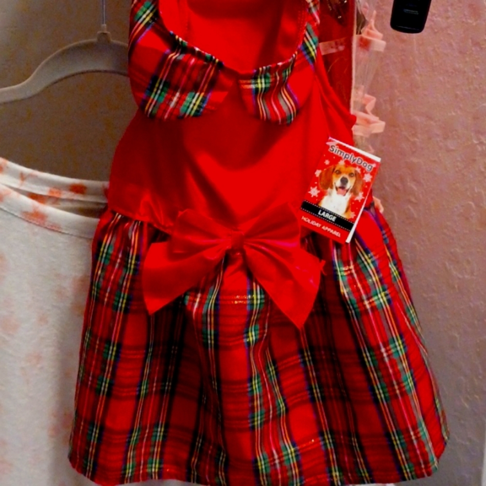 Pet dress red NWT